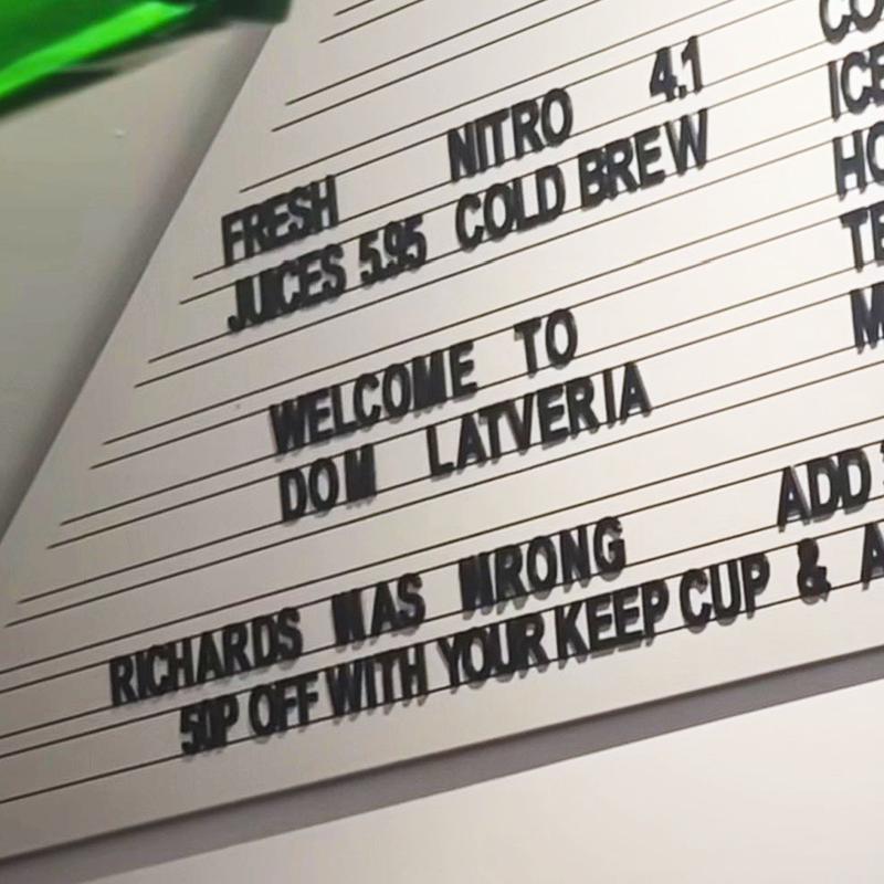 Avengers Doomsday Coffee pop up event board, Richards was wrong.