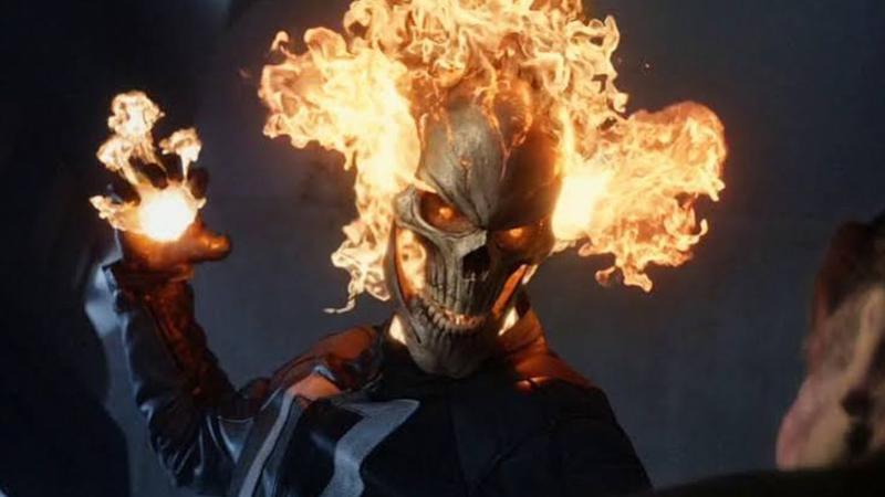Robbie Reyes Ghost Rider using his powers in Agents of SHIELD.
