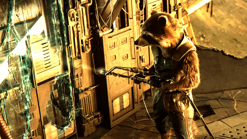 Rocket Raccoon in Guardians of the Galaxy Vol. 2.