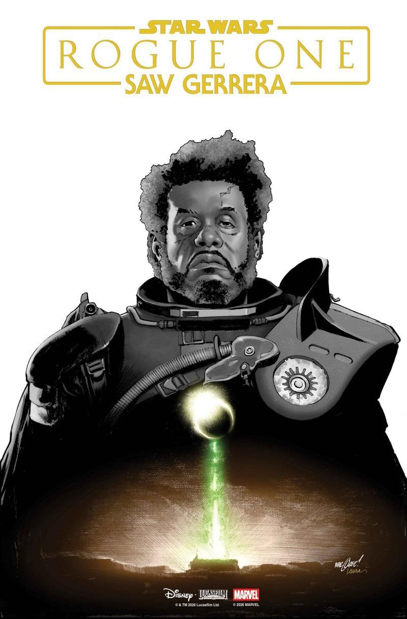 Forrest Whitaker's Saw Gerrera on cover of 'Rogue One' comic.