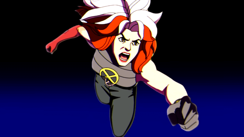 Rogue, screaming and charging in the X-Men Season 2 trailer.