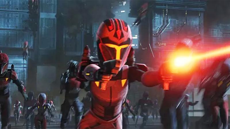 Rook Kast in Mandalorian armor in 'Star Wars: Maul — Shadow Lord.'