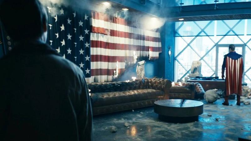 Ryan with Homelander in destroyed apartment in The Boys Season 4.