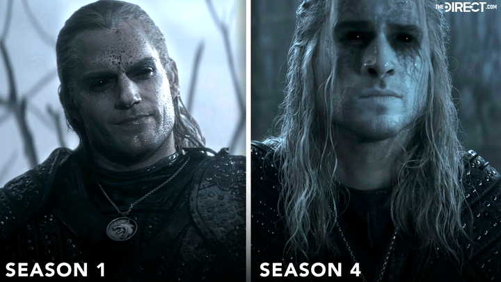 Geralt in Season 1 and Season 4