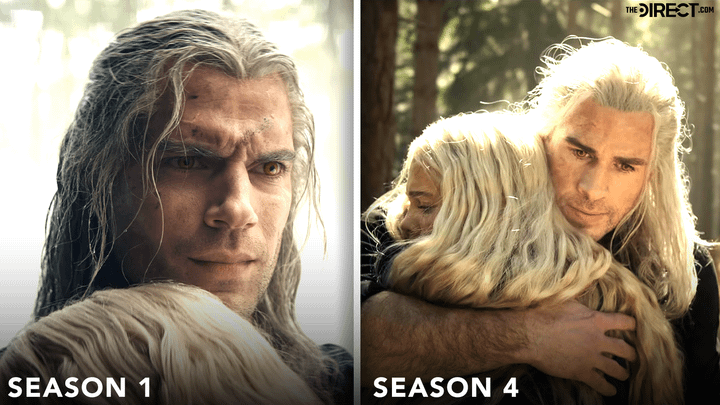 Geralt and Ciri in Season 1 and Season 4