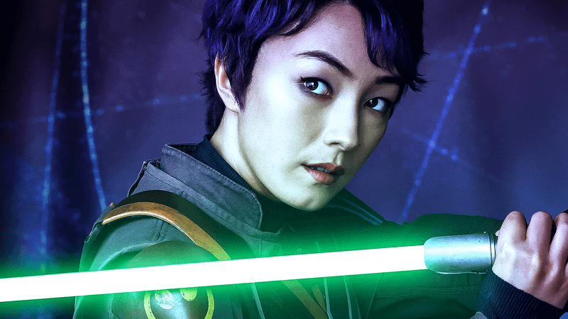 Natasha Liu Bordizzo as Sabine Wren in Ahsoka Season 1.