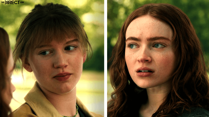 Olivia Booth-Ford as Sara Grey, Sadie Sink as Jean Grey in Spider-Man: Brand New Day