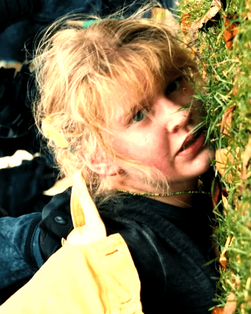 Sara Grey as she is being detained.