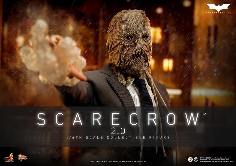 Hot Toys' Scarecrow in his iconic mask.