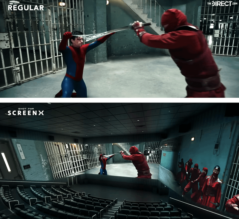 Spider-Man fights the Hand in Spider-Man: Brand New Day regular vs SCREENX