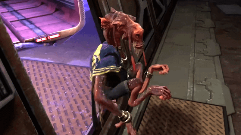 Sebulba walking through a door in Star Wars: Beyond Victory