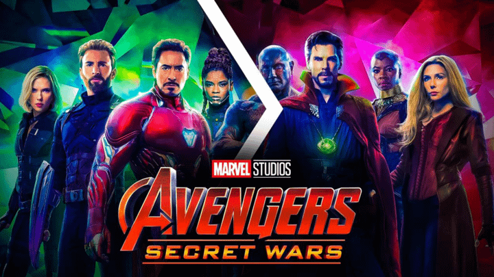 The Avengers and the Avengers: Secret Wars logo.