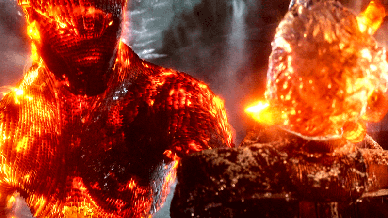 A Sentinel fighting Iceman in X-Men: Days of Future Past.