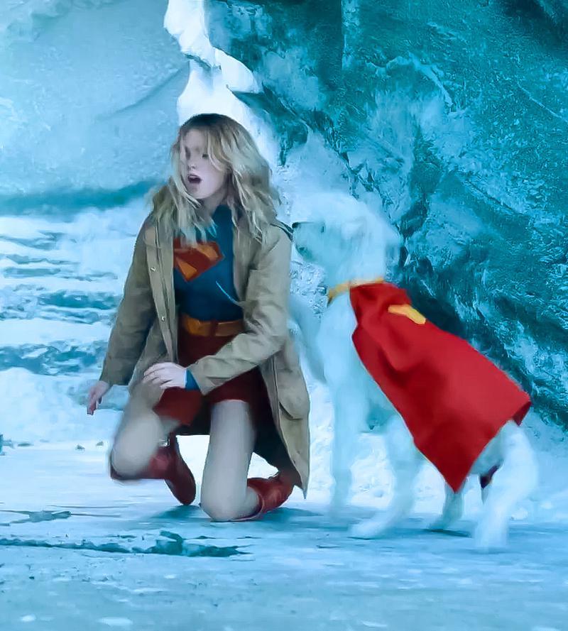Supergirl and Krypto in Superman