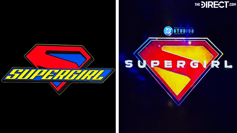 A comparison of the older DCU Supergirl logo and the new one