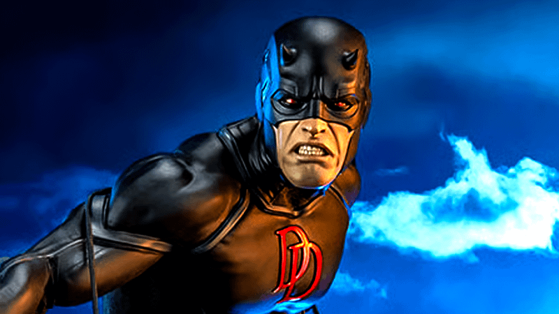 Daredevil wearing black suit