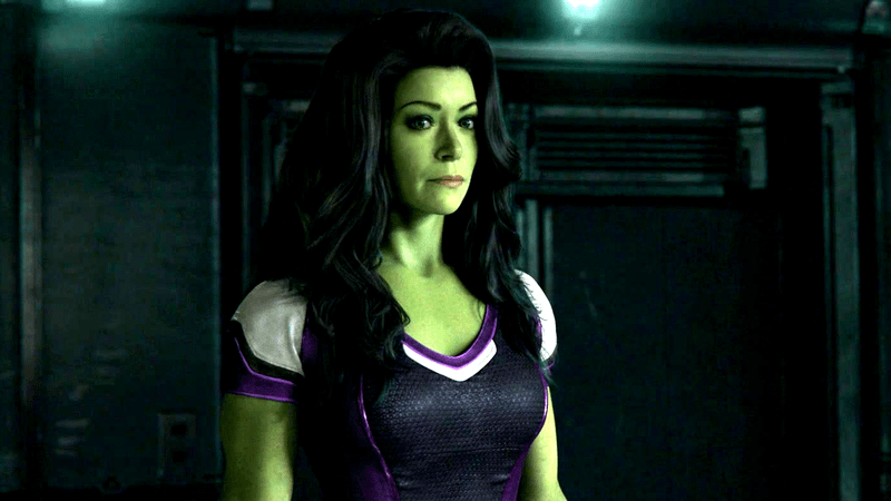 Tatiana Maslany as She-Hulk in She-Hulk Attorney at Law