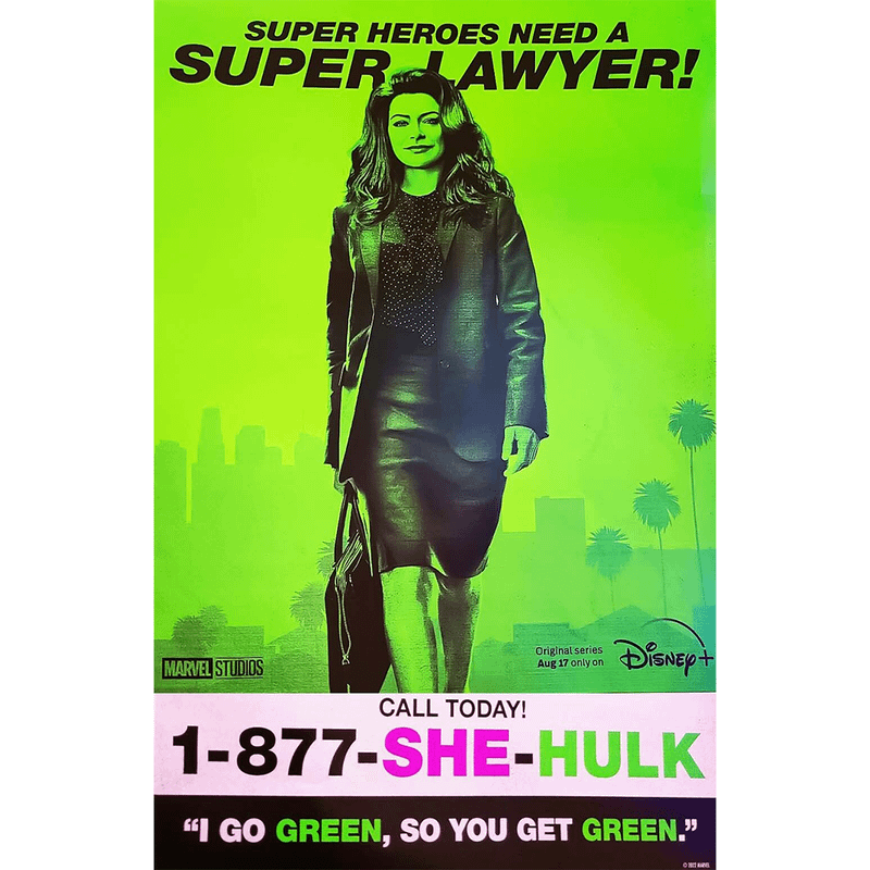 Marvel Studios' She-Hulk: Attorney at Law (Paint Streak Poster