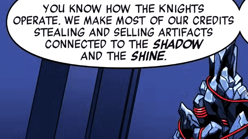 Shadow and Shine reference in Star Wars: The Fall of Kylo Ren comic.