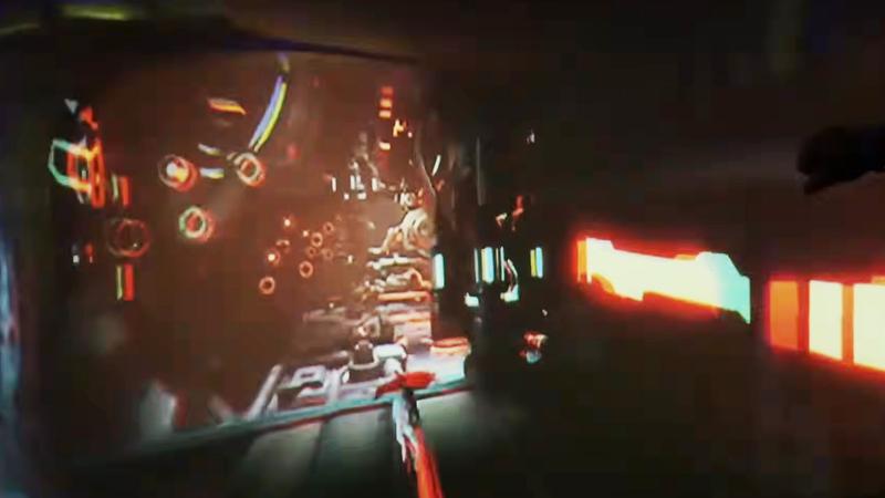 The interior of Darkseid's ship.