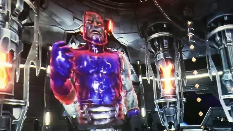 Darkseid inside his ship.