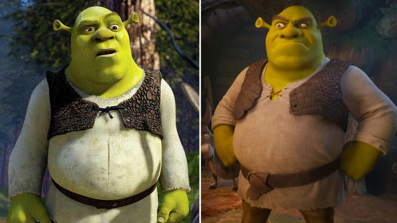 Shrek in 2001 vs Shrek 5.