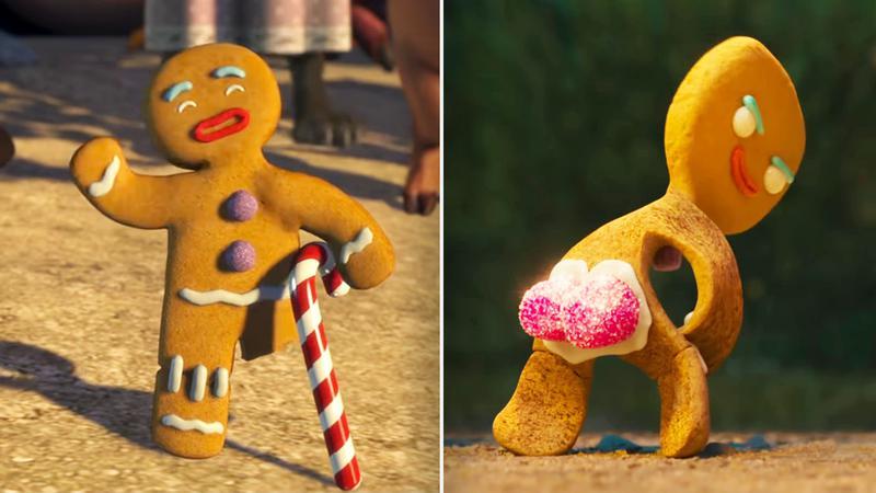 Gingerbread Man in Shrek 2001 vs Shrek 5.