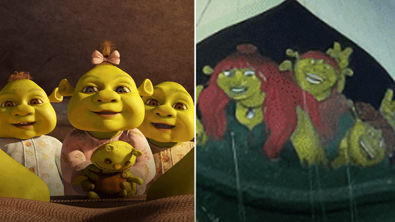 Shrek and Fiona's children from Shrek 3 and Shrek 5
