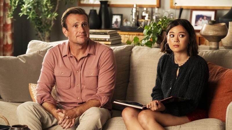 Jason Segel as Jimmy & Lukita Maxwell as Alice in Shrinking.