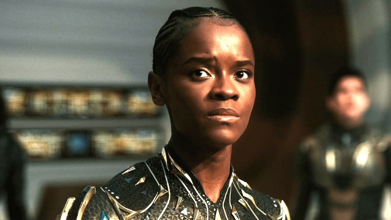 Laetitia Wright's Shuri in Black Panther: Wakanda Forever.