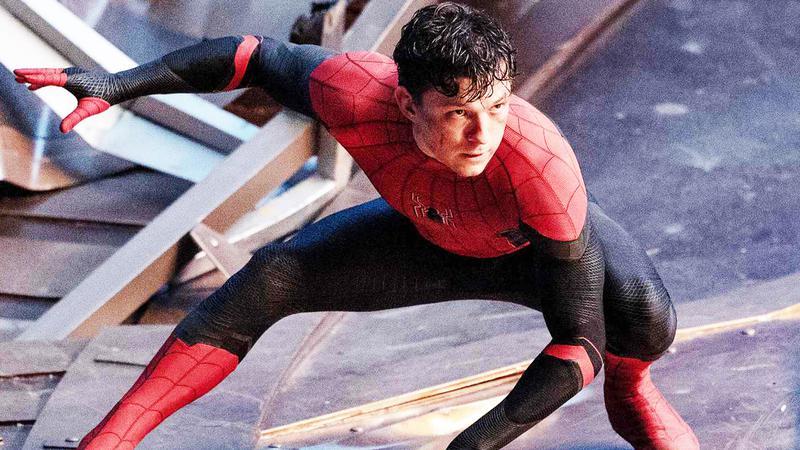 Tom Holland as Spider-Man in Spider-Man: No Way Home.