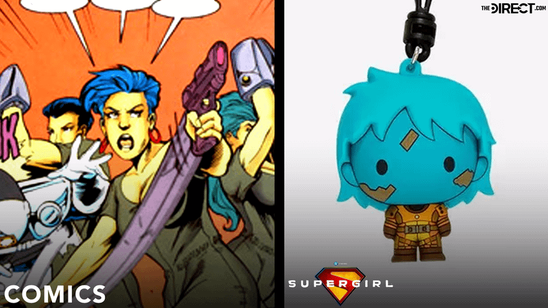 Sklarian Raiders in Legion of Superheroes DC Comics vs. 2026 Supergirl movie Figural bag clip.