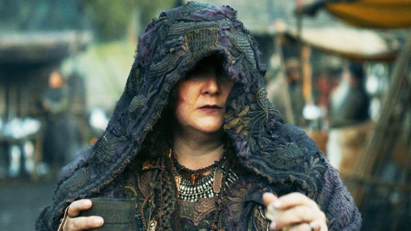 The fortune teller with a hooded cloak on in A Knight of the Seven Kingdoms Episode 3.