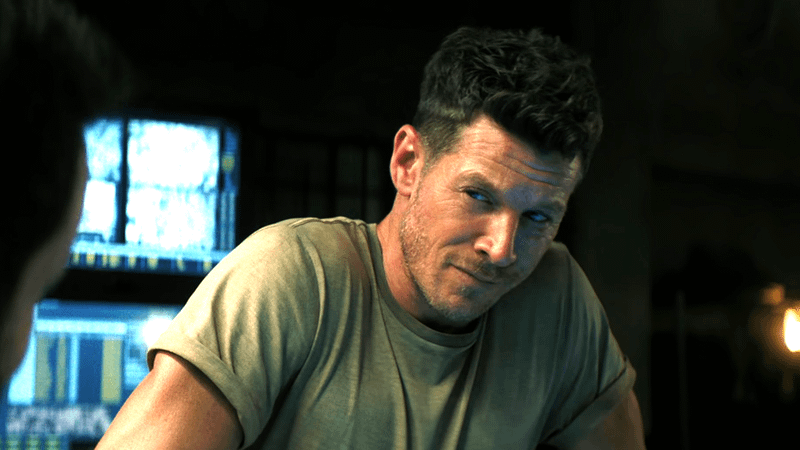 Chad Michael Collins as Brandon Beckett in Sniper: No Nation.