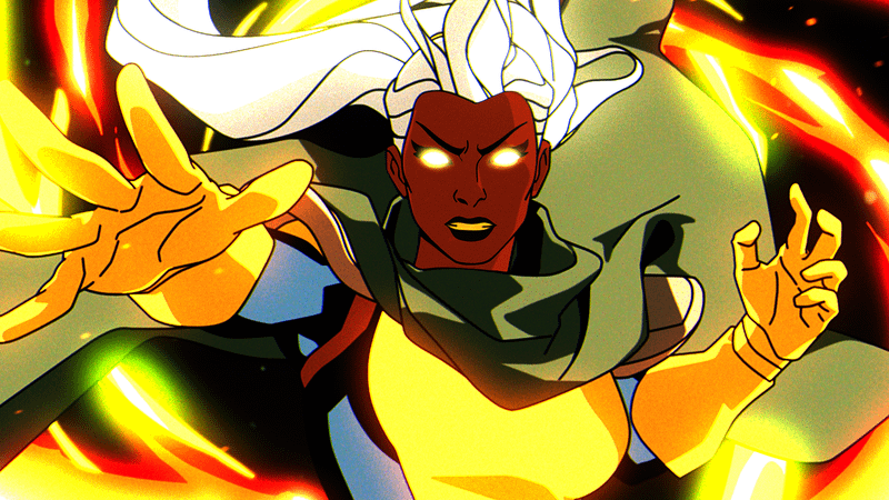 Storm using her weather powers in X-Men '97 Season 2.
