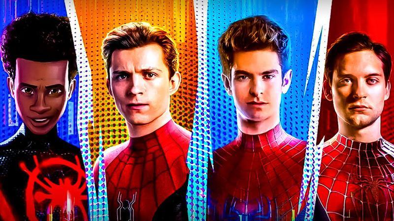 Miles Morales, Tom Holland as Peter Parker, Andrew Garfield as Peter Parker, Tobey Maguire as Peter Parker