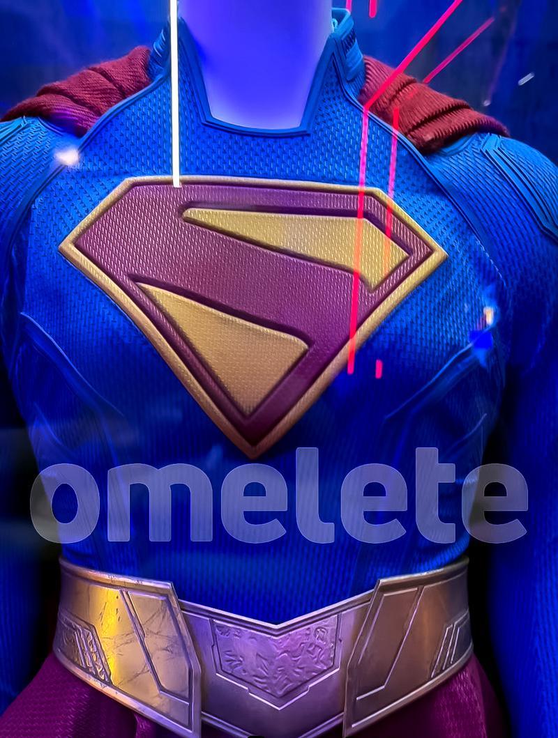 A close-up of Supergirl's S symbol