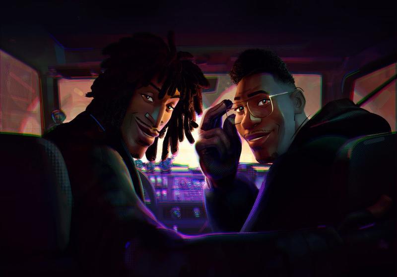 young Aaron Davis and Jefferson Morales in 'Spider-Man: Beyond the Spider-Verse.'