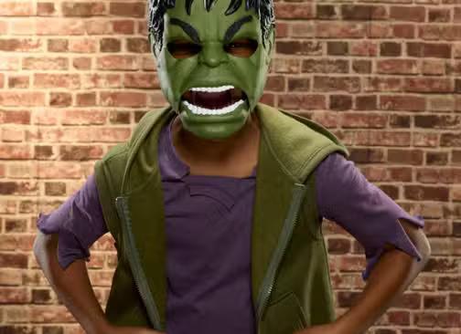 A kid as a Hulk.