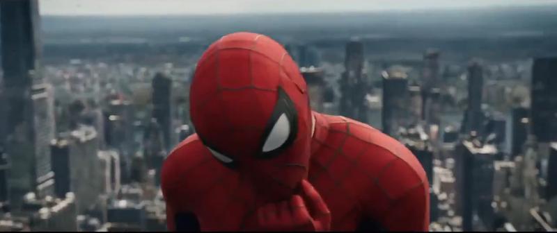 Spider-Man pulling down his mark in 'Spider-Man: Brand New Day' trailer.