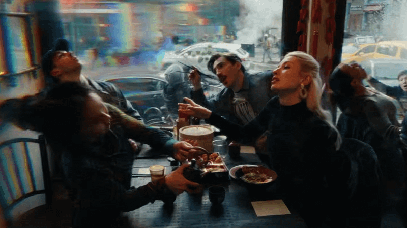 Jean Grey's Psychic Powers in Spider-Man Brand New Day in a restaurant.