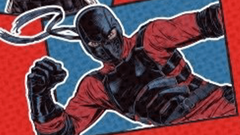 Boomerang making a fist in a Spider-Man: Brand New Day banner.