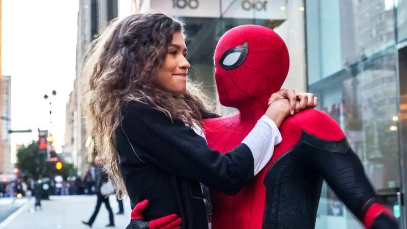 Zendaya's MJ and Tom Holland's Spider-Man in Spider-Man: No Way Home