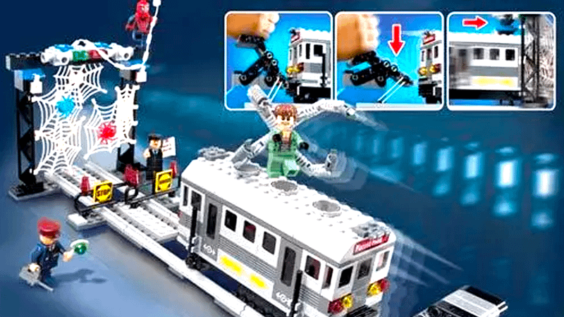 LEGO 4855 Spider-Man's Train Rescue set