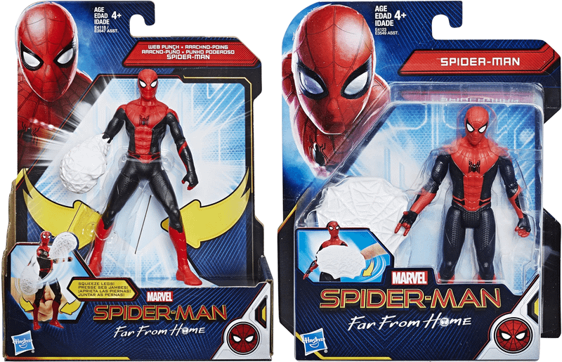 Action figures from Spider-Man: Far From Home.