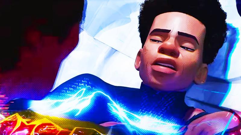 Miles Morales spider-man injured in Spider-Verse.
