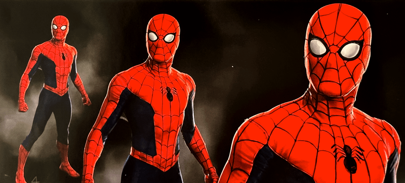 Spider-Man suit concept art from Spider-Man: No Way Home