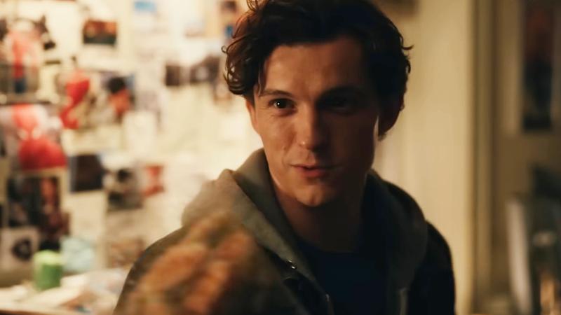 Spider-Man: Brand New Day, Peter Parker with Ned spider-man board trailer scene.