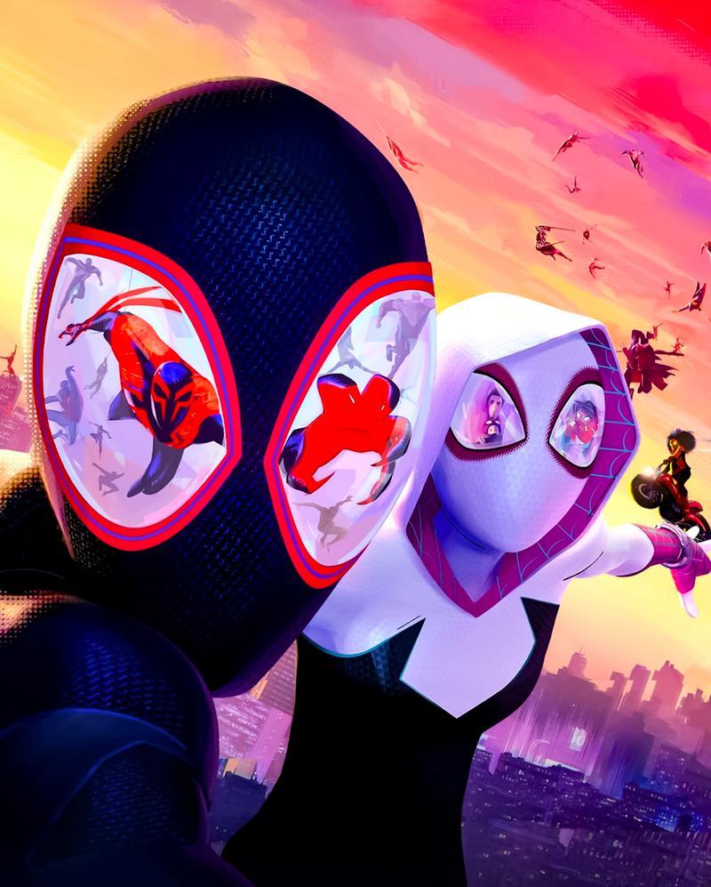 Spider-Man: Across the Spider-Verse Miles and Gwen together