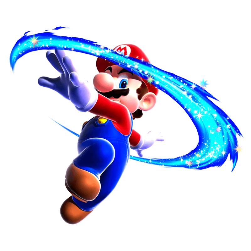 Mario doing a star-spin in Super Mario Galaxy.